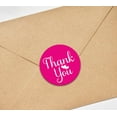 thumbnail image 4 of Darling Souvenir Personalized 1.6 Inches Round Fuchsia Pink DIY Heart Calligraphy Thank You Stickers-45 Pcs, 4 of 4
