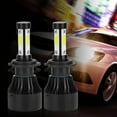 thumbnail image 4 of 2pcs Vehicle X7-COB 6500K H7 LED Headlight High Front Light Bulb Aluminum ABS, 4 of 8