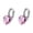 Pink, variant on Heart Earrings, Purple Zircon Huggie Hoop Love - Qyaukm Clip on Cuff Ear Cuffs for Teens, Fashion Romantic Jewelry for Dating Party and Daily Wear, Gift for Girlfriend and Best Friend