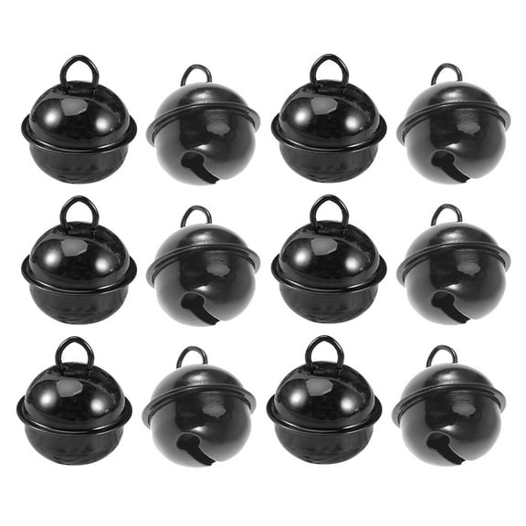 WORGEOUS 12pcs Jingle Bells for Crafts and Xmas Decorations Vintage Iron Bells Small Bells for Dog and Cat Collars Rustic Iron Bells For Holiday Crafts
