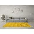 thumbnail image 3 of Ahgly Company Indoor Round Abstract Yellow Contemporary Area Rugs, 3' Round, 3 of 4