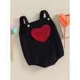 thumbnail image 3 of FEORJGP Infant Baby Boys Girls Newborn Valentine Clothes Overalls Sleeveless Heart Pocket Corduroy Rompers Suspender Jumpsuit Ribbed Bodysuit, 3 of 9