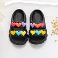 thumbnail image 6 of TAmten Kids Slide Sandals Kids Cloud Slides Boys Girls Shower Slippers Slip on Slide Sandals Non-slip Summer Beach Pool Shoes(Black,4), 6 of 6