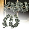 thumbnail image 7 of 6.56ft Pre-Lit Artificial Christmas Vine Garland with Warm White LED Lights, Artificial Norfolk Pine Garland, Flexible Greenery Garrain for Christmas Tree Mantel Wedding Holiday Decor,Green/2PCS, 7 of 7