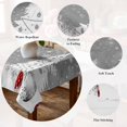 thumbnail image 5 of Grey Christmas Table Cloth Waterproof Tablecloths, Snowflake Winter Xmas Tree Tablecloth Dining Table Cover for Kitchen Party Tabletop Outdoor, Square Tablecloth 54x54 Inch, 5 of 9