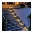 thumbnail image 2 of Luces solares impermeables IP65, paquete de 12 luces LED cálidas para jardín para cercas, terrazas y escaleras, iluminación exterior con energía solar, 2 of 5