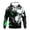A228 Green, variant on Yuncity Mens Hoodies Halloween Fashion Wolf Print Pullover Hooded Sweatshirt Long Sleeve Casual With Pocket Clothes Size L Blue