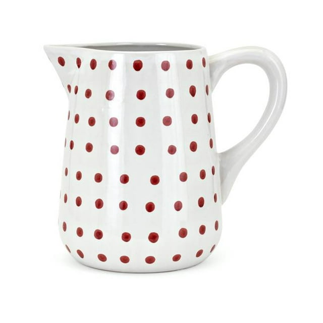 IMAX 60253 Trisha Yearwood Berry Patch Hand - painted Large Pitcher, White