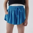 thumbnail image 4 of 5-12T Girls Flowy Shorts with Spandex Liner 2-in-1 Youth Butterfly Skirts for Fitness, Running, Sports, 4 of 5