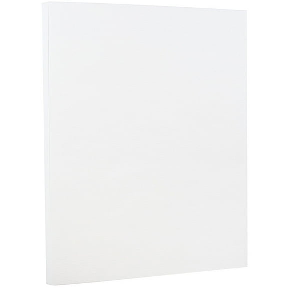 JAM Paper Strathmore 88lb Cardstock, 8 1/2 x 11, , Bright White Laid, 50 per Pack