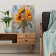 thumbnail image 5 of Abstract Impressionist Sunflower Bouquet Canvas Wall Art, Artistic Flower Print for Living Room, Bedroom and Hotel Decor, 5 of 8