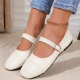 thumbnail image 5 of Willtoo Leather Mary Jane Shoes for Women Dressy Square Toe Ballet Flats with Strap Comfortable Walking Shoes Soft Leather Dress Shoes, 5 of 7