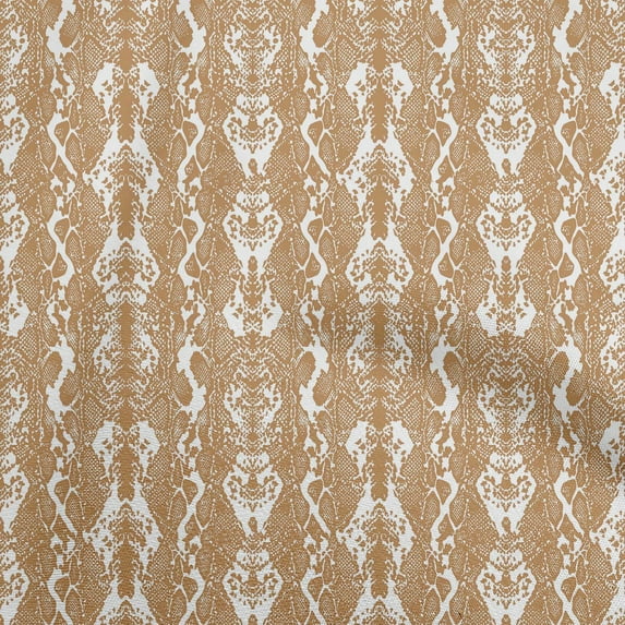 oneOone Cotton Cambric Dark Mustard Fabric Animal Skin Sewing Fabric By The Yard Printed Diy Clothing Sewing Supplies 42 Inch Wide-FC