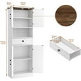 thumbnail image 2 of Lafnest 67" Kitchen Pantry Storage Cabinet with Barn Doors & Drawer, Adjustable Shelves for Kitchen, Pantry or Dining Room, 2 of 7