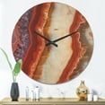 thumbnail image 2 of Designart 'Close Up Colorful Stone Stripes ' Modern Wood Wall Clock, 2 of 5