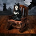thumbnail image 1 of Halloween Witch Rocking Chair Home Table Decoration Man in Black Car Resin Decoration, 1 of 3
