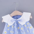 thumbnail image 4 of Odeerbi Infant Dress Toddler Girls Sunflower Tulle Dress Princess Dresses Embroidery Floral Sleeveless Dress Baby Clothes Blue, 4 of 9