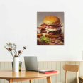 thumbnail image 2 of Nawypu  Kitchen Wall Decor Hamburger Canvas Painting Wall Art Kitchen Decor, Delicious Breakfast Artwork for Dinning Room Restroom Bedroom Coffee Room Bar Modern Home Wall Decor, 2 of 4