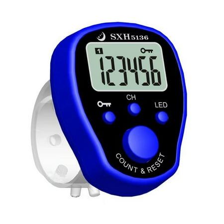 

New five-channel chanting counter finger electronic counter chanting multi-function point counter bIue