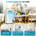 thumbnail image 3 of Costway 10000 BTU Portable Air Conditioner 4-in-1 AC with Cool Fan Humidifier Sleep Mode, 3 of 10