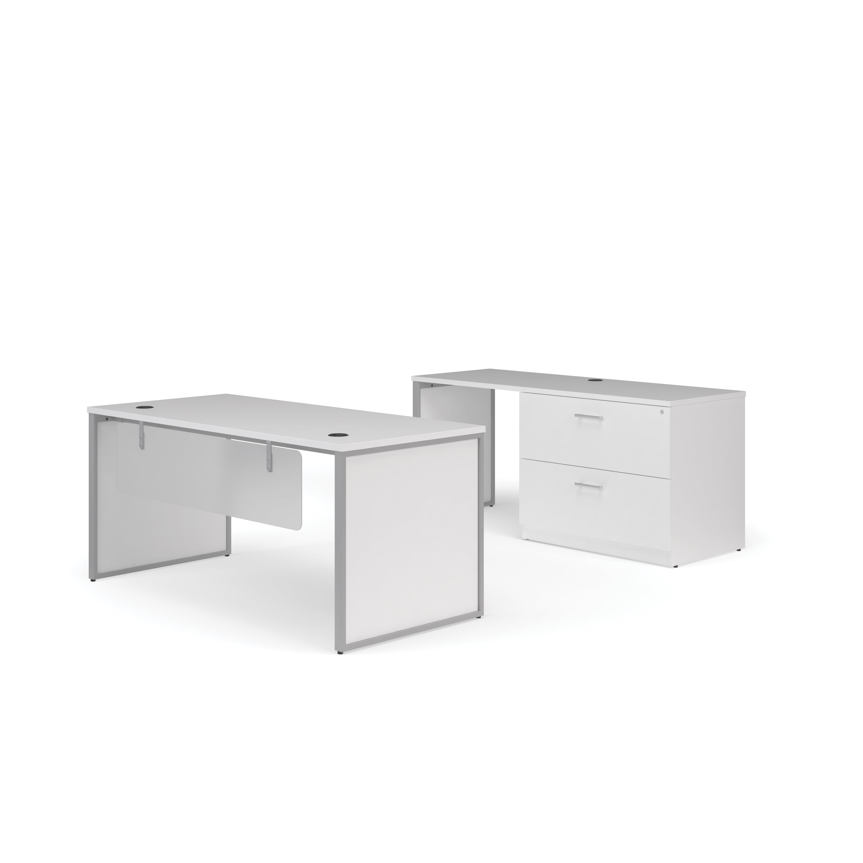 Ofm Fulcrum Series Office Furniture Set 66 Table Desk Ofm Fulcrum Series Office Furniture Set 66 Table Desk Credenza Lateral Filing Cabinet Modesty Panel Leg Panels In White Com