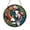 Acrylic 3.5 Inch, variant on Decorative Koi Fish Stained Glass Window Hanging with Circular Balance Theme and Fluid Movement