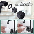 thumbnail image 6 of Wowow 4 in. Centerset Double Handle High Arc Bathroom Faucet with Drain Kit Included in Matte Black, 6 of 8