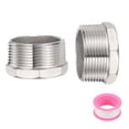 thumbnail image 1 of 2Pcs Adaptador Reductor Hexagonal de Acero Inoxidable 304 G1-1/2" Macho x G1" Hembra con Cinta PTFE, 1 of 6