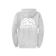 thumbnail image 2 of Gravity Outdoor Co. Chandail à Capuchon à Fermeture Éclair - Cendre - Logo Blanc - Grand, 2 of 2