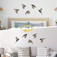 thumbnail image 3 of MCheckerd5 Pcs Wooden Bird Wall Art Wood Flying Birds Wall Decor Rustic Folk Art Scandinavian Home Decor for Gift Living Room Bedroom Kitchen Office(Black), 3 of 7