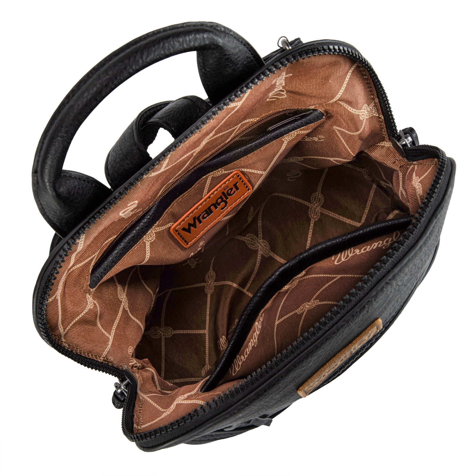 Wrangler Backpack Purse for Women Medium Ladies' Bookbag Travel Work Daypacks Bags, Black