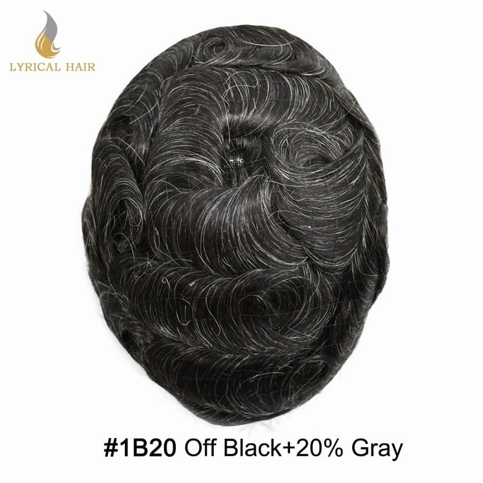 LYRICAL HAIR Mens Hairpiece French Lace Toupee Hair for Men Human Hair Replacement Systems Fine Mono Mens Wig Male Hair Prosthesis