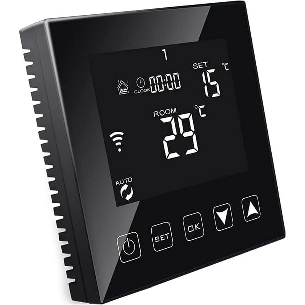 Thermostat Intelligent WiFi pour Chauffage au Sol Électrique avec Capteur  Alexa Google Thermostat Connecté au Chauffage au Sol Électrique  Programmable 16A Compatible avec la Maison 