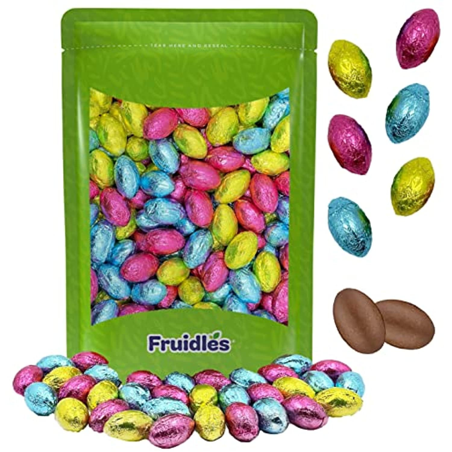 Easter Chocolate Eggs, Multicolored Foil Wrapped Milk Chocolate, Kosher