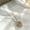 Gold, variant on Four Leaf Clover Heart Cubic Zirconia Pendant Necklace Women Wedding Jewelry-Silver