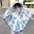 thumbnail image 2 of Bovxnpu Boys Girls Tops Lightweight Long Sleeve Zip Up Hoodie Jacket, Girls Thin Zip-Up Hoodie Sun Protection Jacket Hooded Shirt Pockets Running Outdoor 12-13 Years, 2 of 3