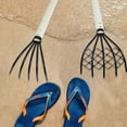 thumbnail image 3 of Durable Hand Rake with 5 Tine Claw for Beach Shell Digging and Gardening Iron, 3 of 8