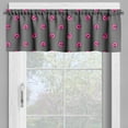 thumbnail image 4 of Ambesonne Skull Valance & Curtain, Emo Skulls Teen Culture, 55"x45", Dark Taupe Hot Pink, 4 of 6