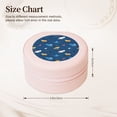 thumbnail image 2 of Yiaed Colorful Ocean Shark Print Travel Jewelry Case Bridesmaid Gift Boxes Jewelry Travel Organizer Small Round Jewelry Box Mini Storage-Pink, 2 of 7