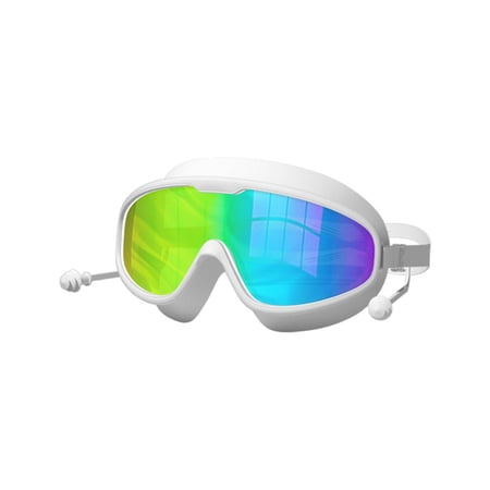 Swimming Goggles Swim Glasses Large Men Women Waterproof Glasses Diving Eyewear White Plating Boxed