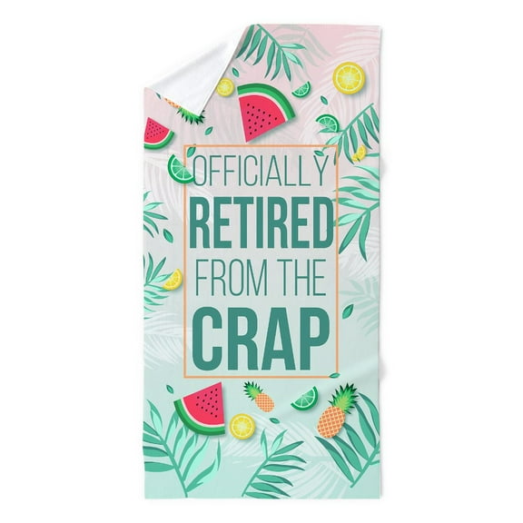 CafePress - Funny Retirement - 35"x70", Extra Large, Oversized, Jumbo Beach Towel