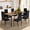 Gray, variant on Asofer 5-Piece Dining Table Set for 4,PU LeatherUpholstered Kitchen Table & Chairs,Compact Small Space Dinette for Apartment & Dining Room,Black
