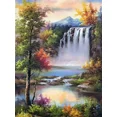 thumbnail image 1 of DIY Diamond Painting Waterfall Landscape 5d Handicraft Full Embroidery Cross Stitch Mountain W, 30*40 cm, frame not included.,14-TZ, 1 of 3