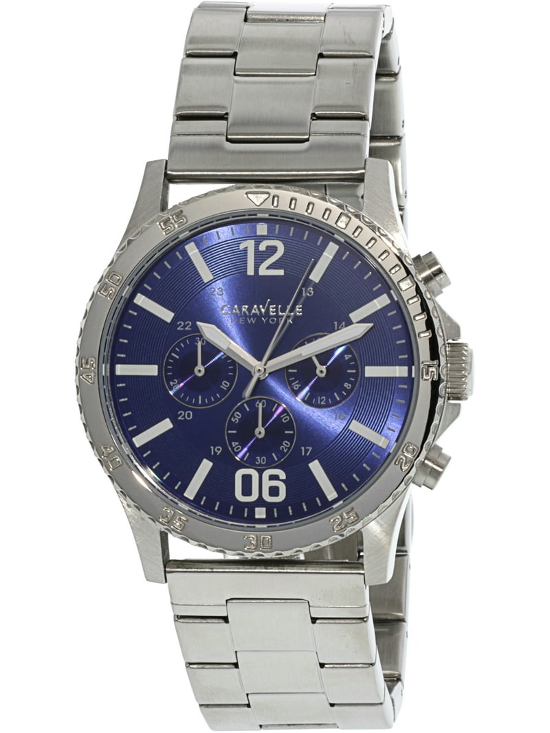 Caravelle Men's 43A116 Silver Stainless-Steel Japanese Quartz