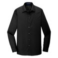 thumbnail image 2 of Mafoose Male Carefree Poplin Uniform Men Shirts Deep Black S, 2 of 6