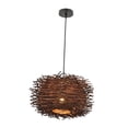 thumbnail image 1 of Lámpara colgante de lámpara de ratán, lámpara E27 de estilo Retro japonés, lámpara colgante de techo, accesorio de iluminación para sa de estar, - Café Sunnimix pantalla de luz colgante, 1 of 8