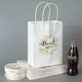 thumbnail image 5 of 30 Pcs White Thank You Gifts Paper Bags with Handles Bulk 6.3x3.1x8.6in Gold Foil Gift Bags Thank You Paper Bags for Wedding, Birthday, Baby Shower, 5 of 7