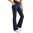 thumbnail image 2 of Stamzod Girls Fashion 2026 Flared Leggings Crossover High Waist Stretchy Yoga Pants Casual Kids Bell Bottoms Pants with Pockets 11-12Years, 2 of 7