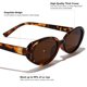 thumbnail image 5 of Gafas de sol GFUIARA Ovaladas Fashion con protección UV400 para mujeres y hombres, 5 of 6