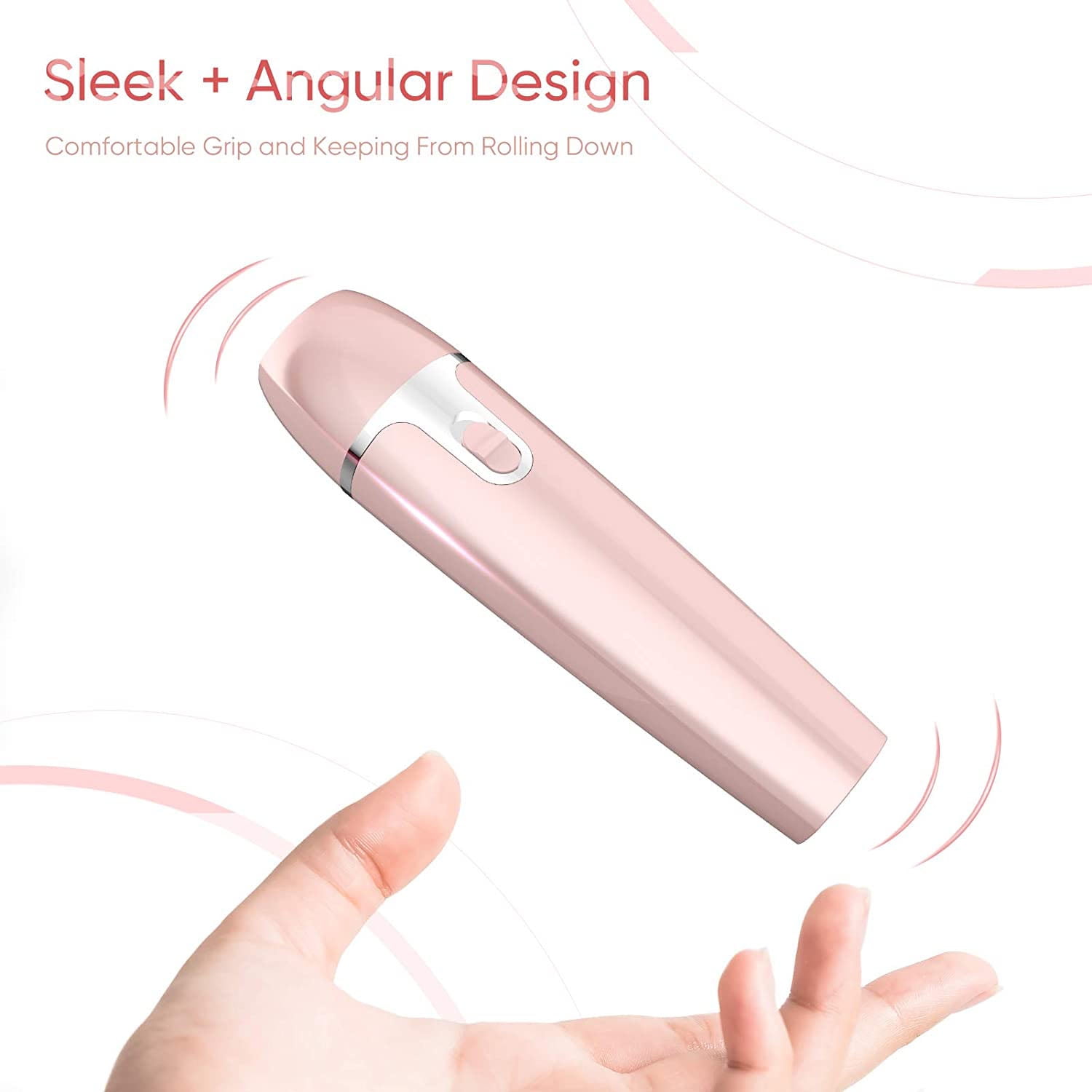 Portable Painless Facial Lipstick Mini Women's Face Hair Remover Shaver Rotating Disc Epilator 18000RPM